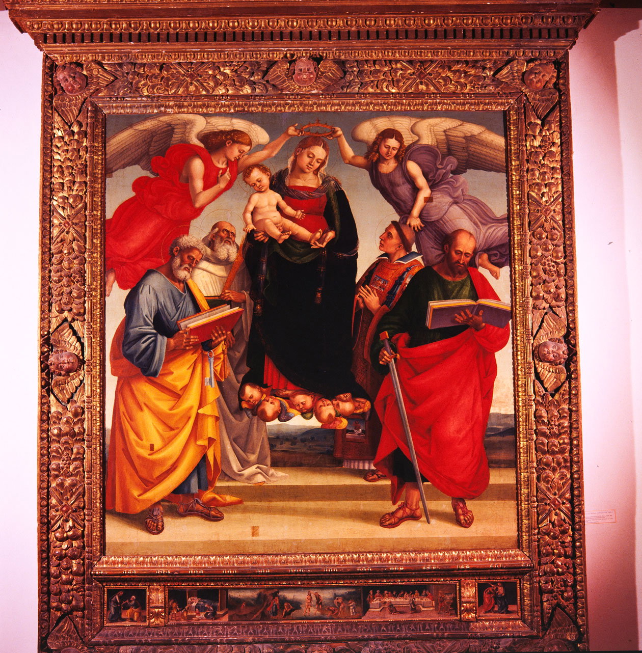 Madonna col Bambino in gloria tra i santi Pietro, Bernardo, Stefano, Paolo (dipi